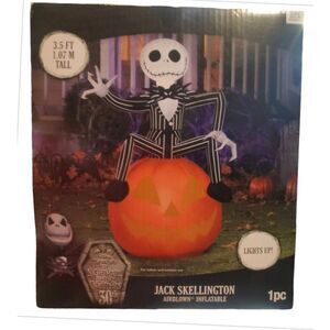 Gemmy Airblown Halloween Inflatable Nightmare Before Christmas Jack on Pumpkin D
